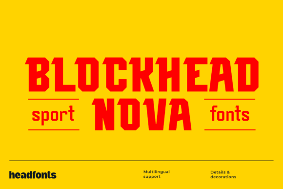 Blockhead Nova: A Bold Retro Display Typeface